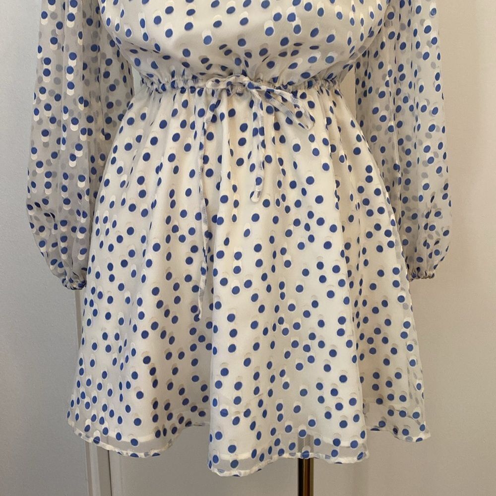 Lovers + Friends World Traveler Mini Dress Size XS in Speckled Ocean - Picture 6 of 16